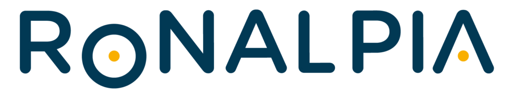 Logo RONALPIA couleur bleu et jaune